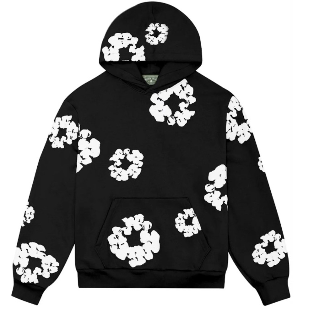 Black and white Denim tears hoodie